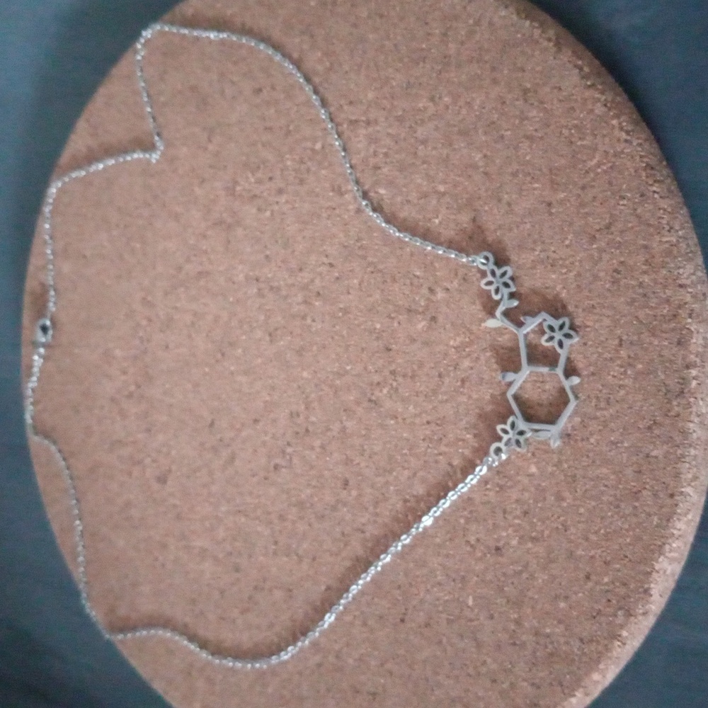 Serotonin Molecule Floral Necklace